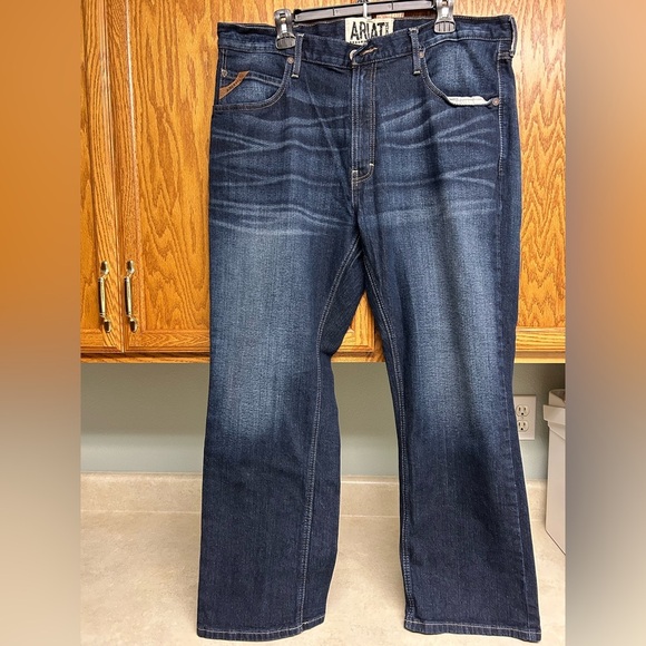 Ariat Men's M5 straight slim Dark Blue Jeans size 40x30 - Picture 1 of 5